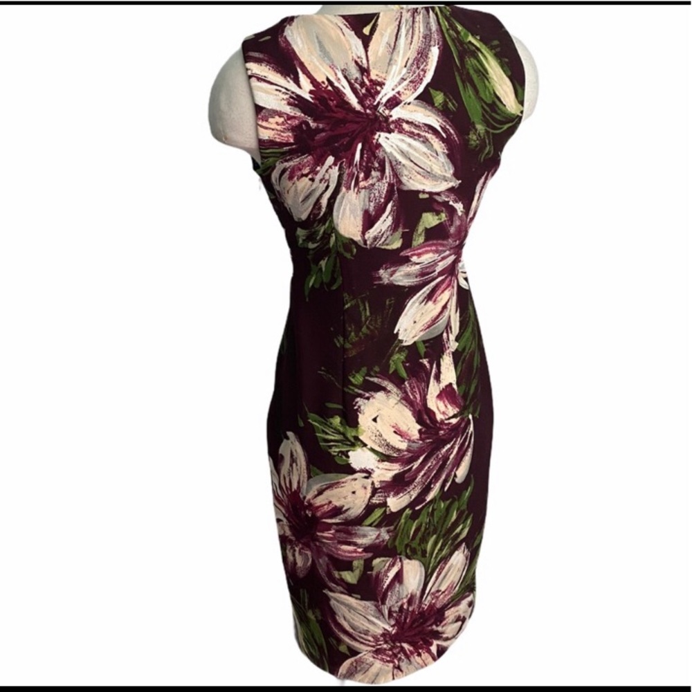 Calvin Klein purple floral metallic dress - Picture 2 of 5
